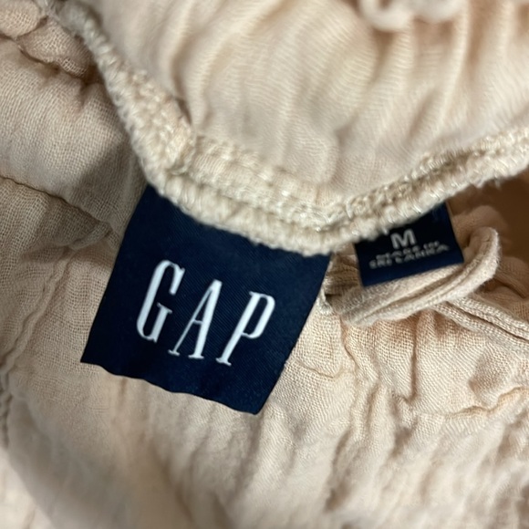 Gap Crinkle Gauze Drawstring Short, Tan, Women’s Size M, Cotton - Picture 2 of 6